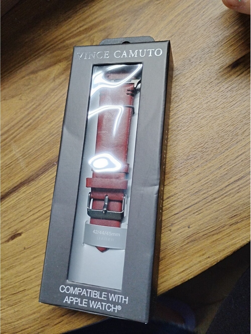 Vince Camuto Apple Watch Band 42/44/45MM Red Leather